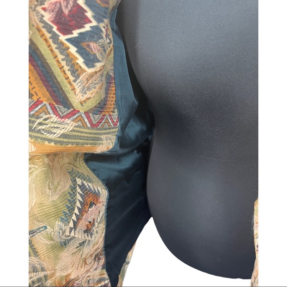 Vintage 80's/90's Southwestern Print Circle T Oversized Jacket Sz MD - Picture 9 of 13